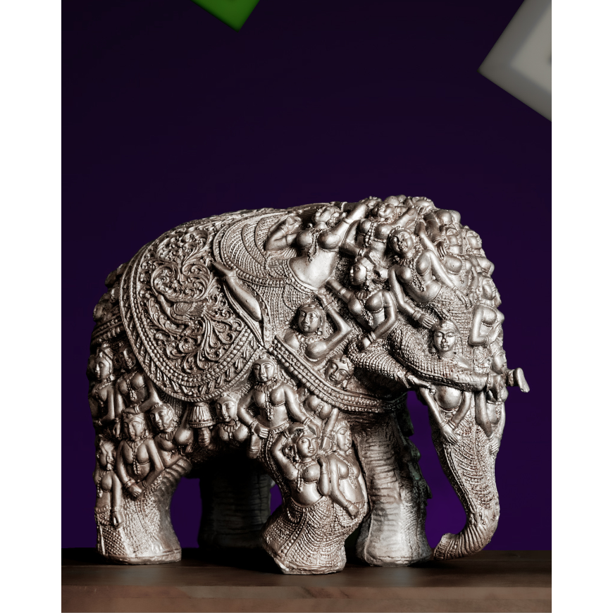 Antique Rajasthani Elephant - madsbox