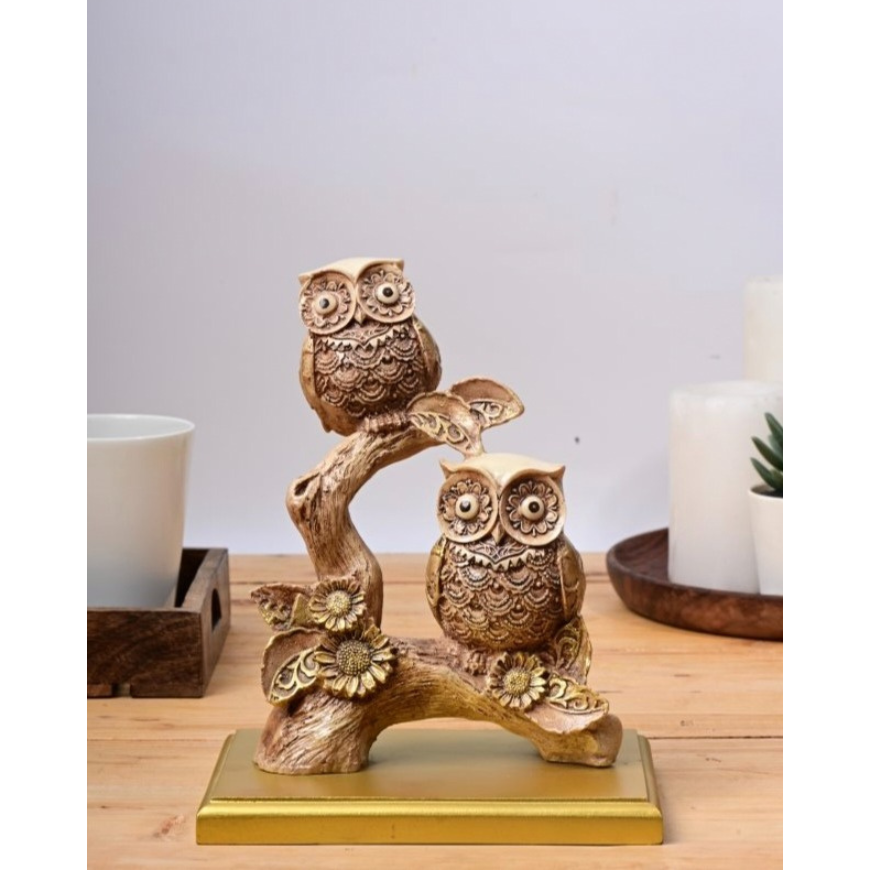 Rustic Owls Perched on a Branch(Attracts wisdom) - madsbox
