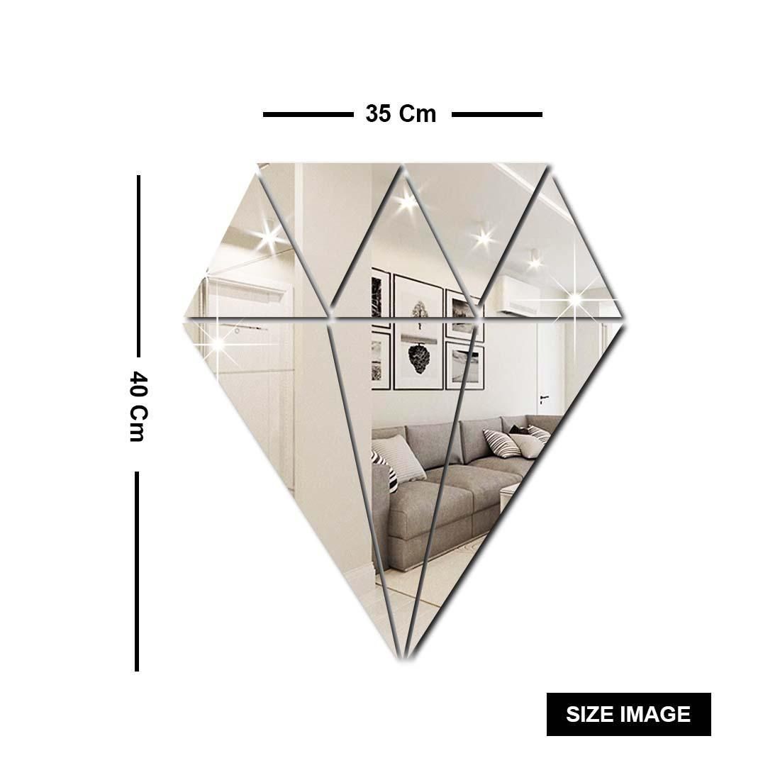 Acrylic Diamond Mirror Wall Stickers β Elegant Geometric Decor