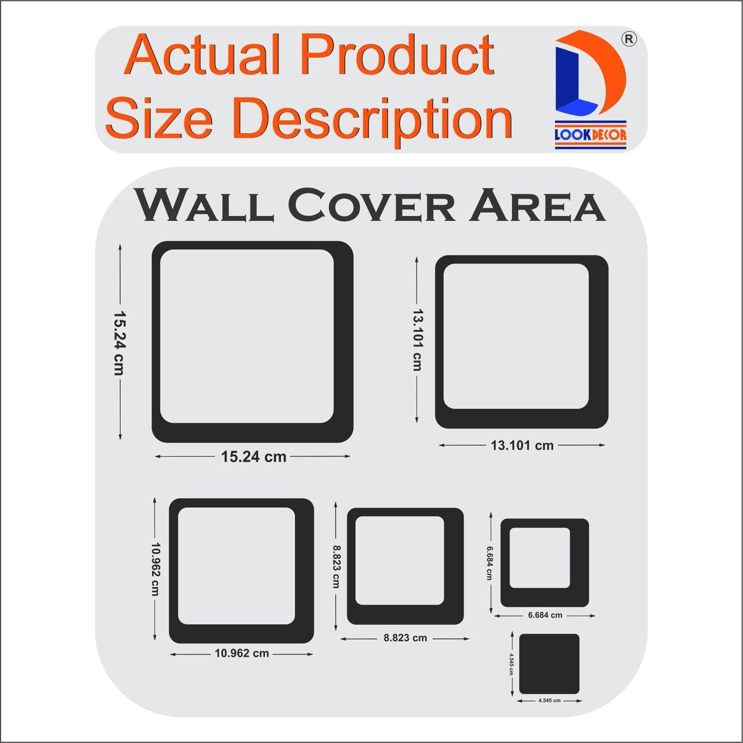 3D Geometric Mirror Wall Stickers β Acrylic Square Set