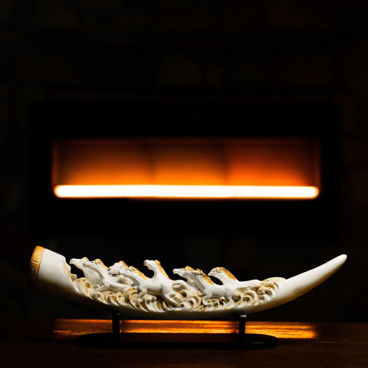 Lucky white Tusk and Eight Running Horses - madsbox