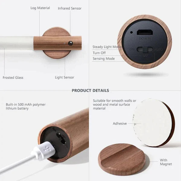 Rechargeable Portable Magni Glow Motion detector Stick light