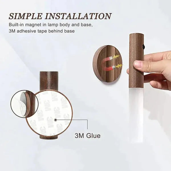 Rechargeable Portable Magni Glow Motion detector Stick light