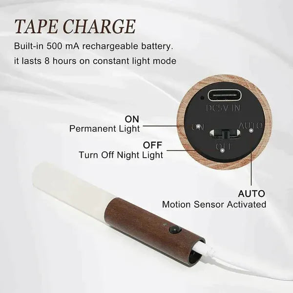 Rechargeable Portable Magni Glow Motion detector Stick light