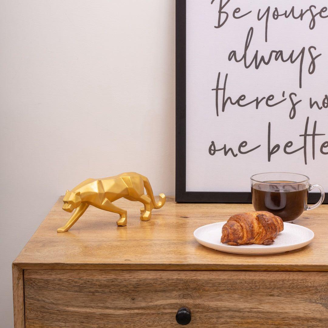 Modern Art Geometric Panther Statue
