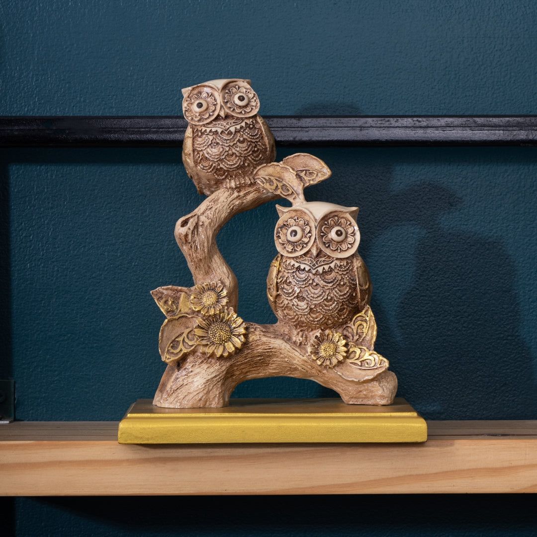 Rustic Owls Perched on a Branch(Attracts wisdom) - madsbox