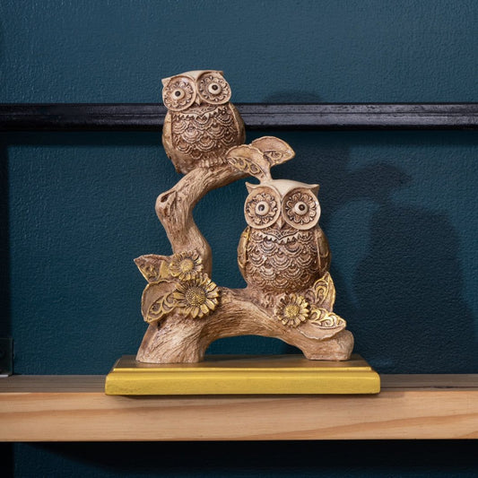 Rustic Owls Perched on a Branch(Attracts wisdom) - madsbox