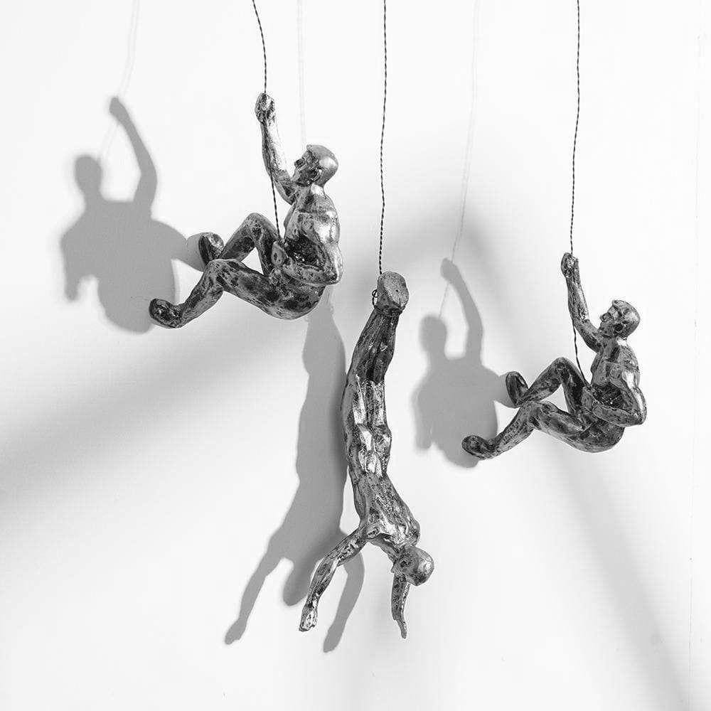 Rock Climbing Men Sculpture Wall Hanging - madsbox