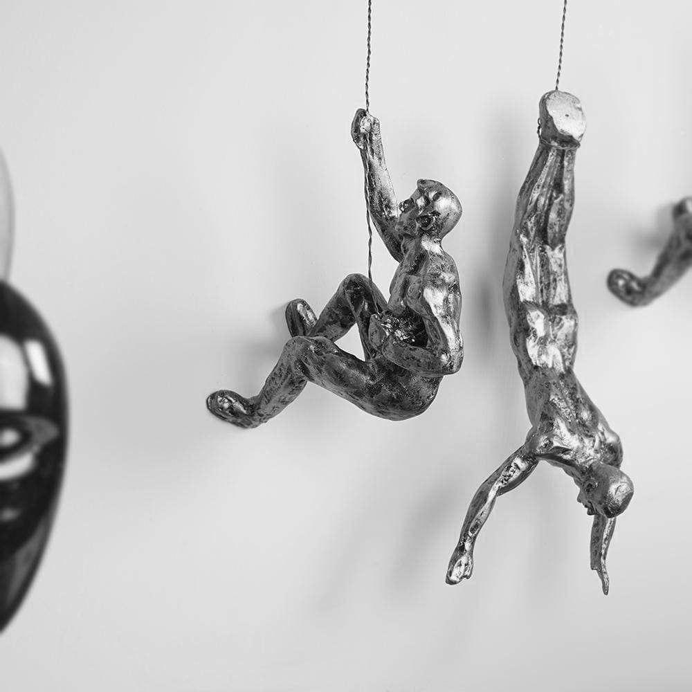 Rock Climbing Men Sculpture Wall Hanging - madsbox
