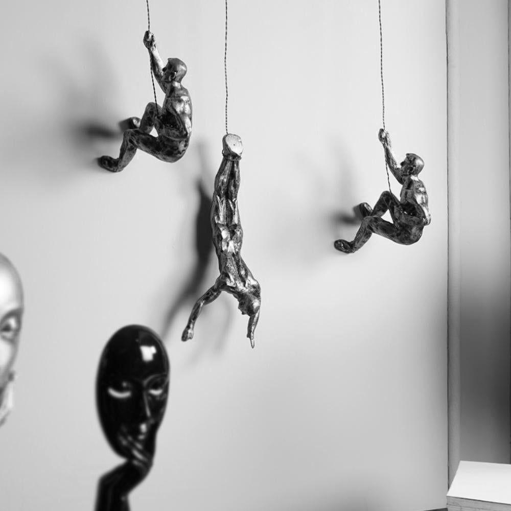 Rock Climbing Men Sculpture Wall Hanging - madsbox