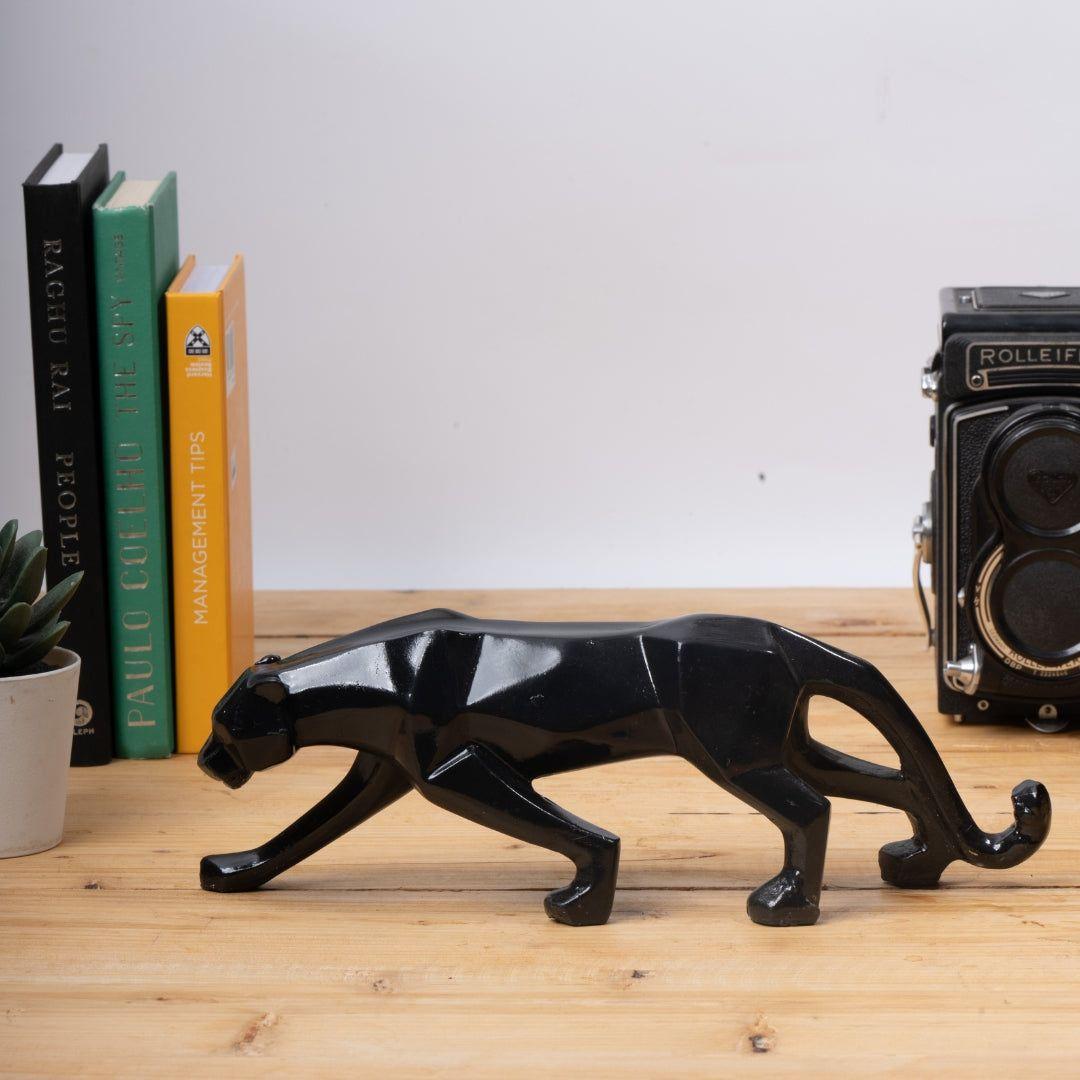 Modern Art Geometric Panther Statue - madsbox