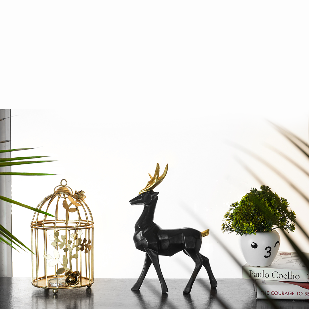 Dusky Standing Resin Deer - madsbox