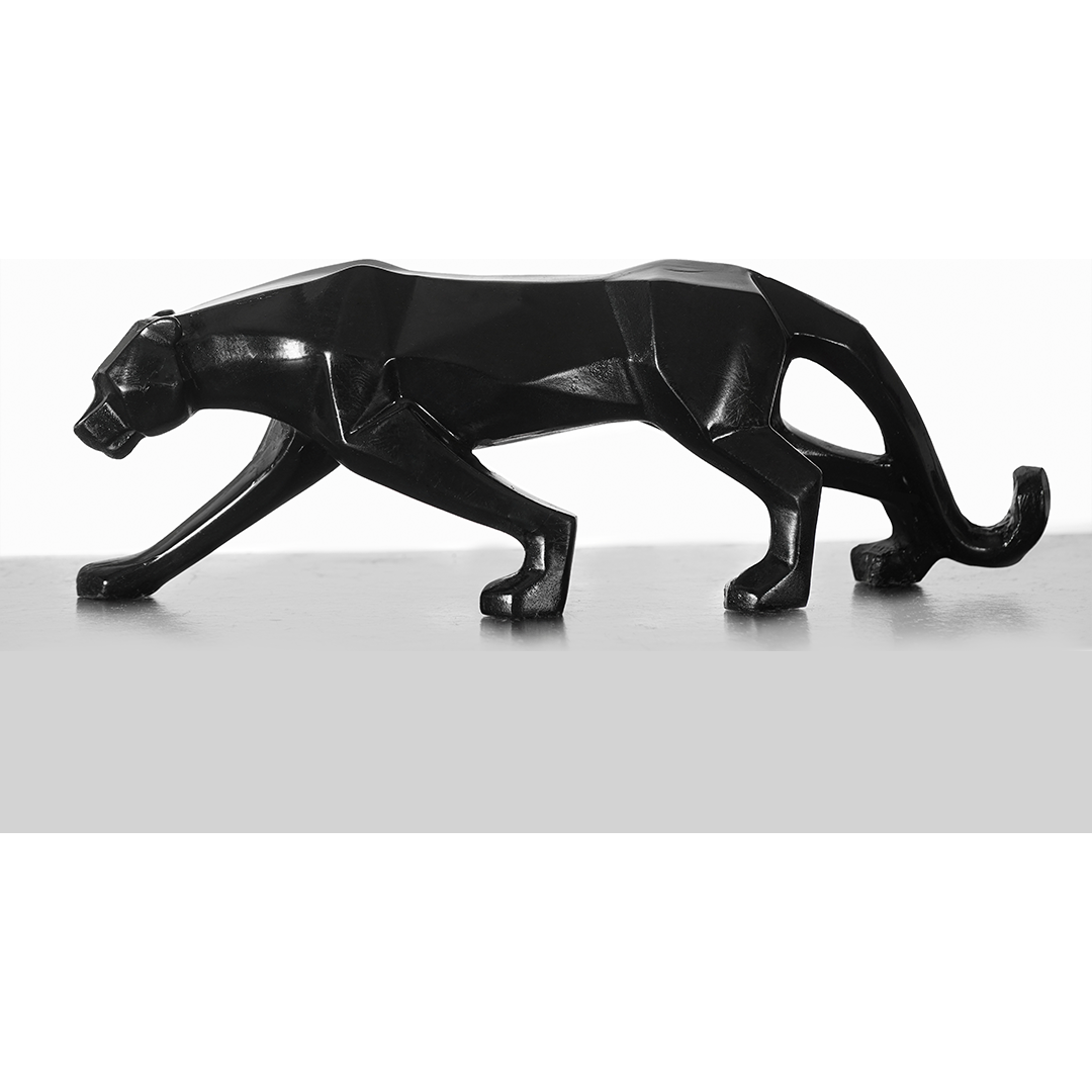Modern Art Geometric Panther Statue