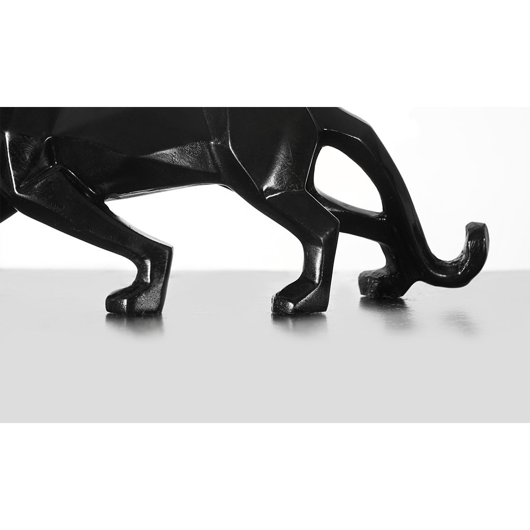 Modern Art Geometric Panther Statue - madsbox