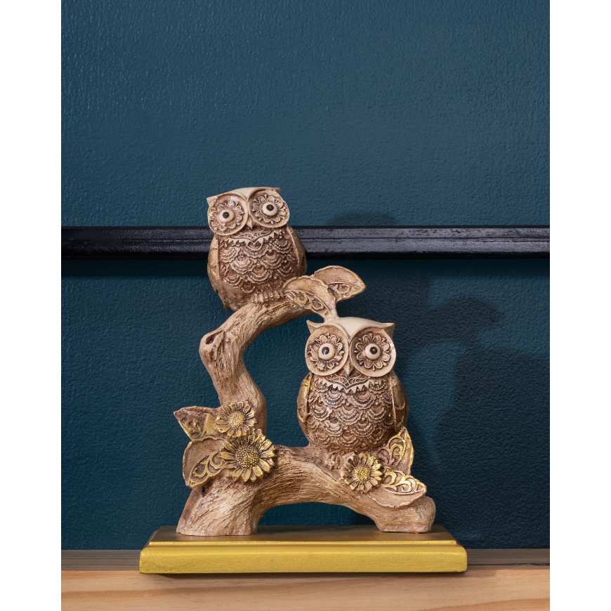 Rustic Owls Perched on a Branch(Attracts wisdom) - madsbox