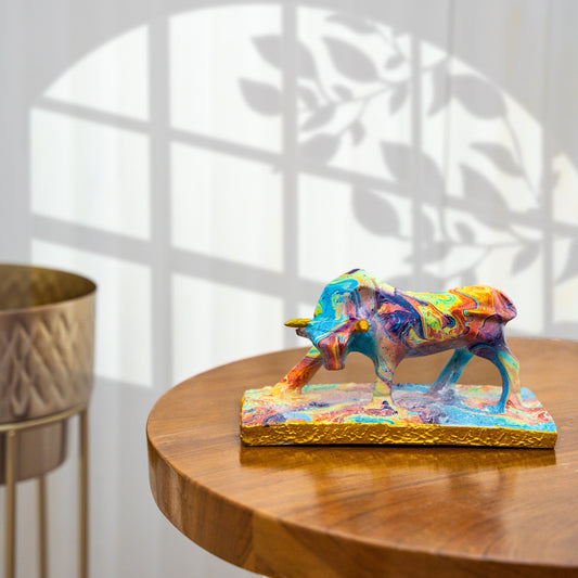 Lucky multicoloured car dashboard & home/office decor Bull