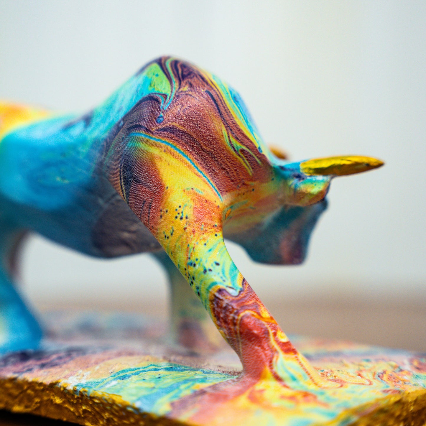 Lucky multicoloured car dashboard & home/office decor Bull