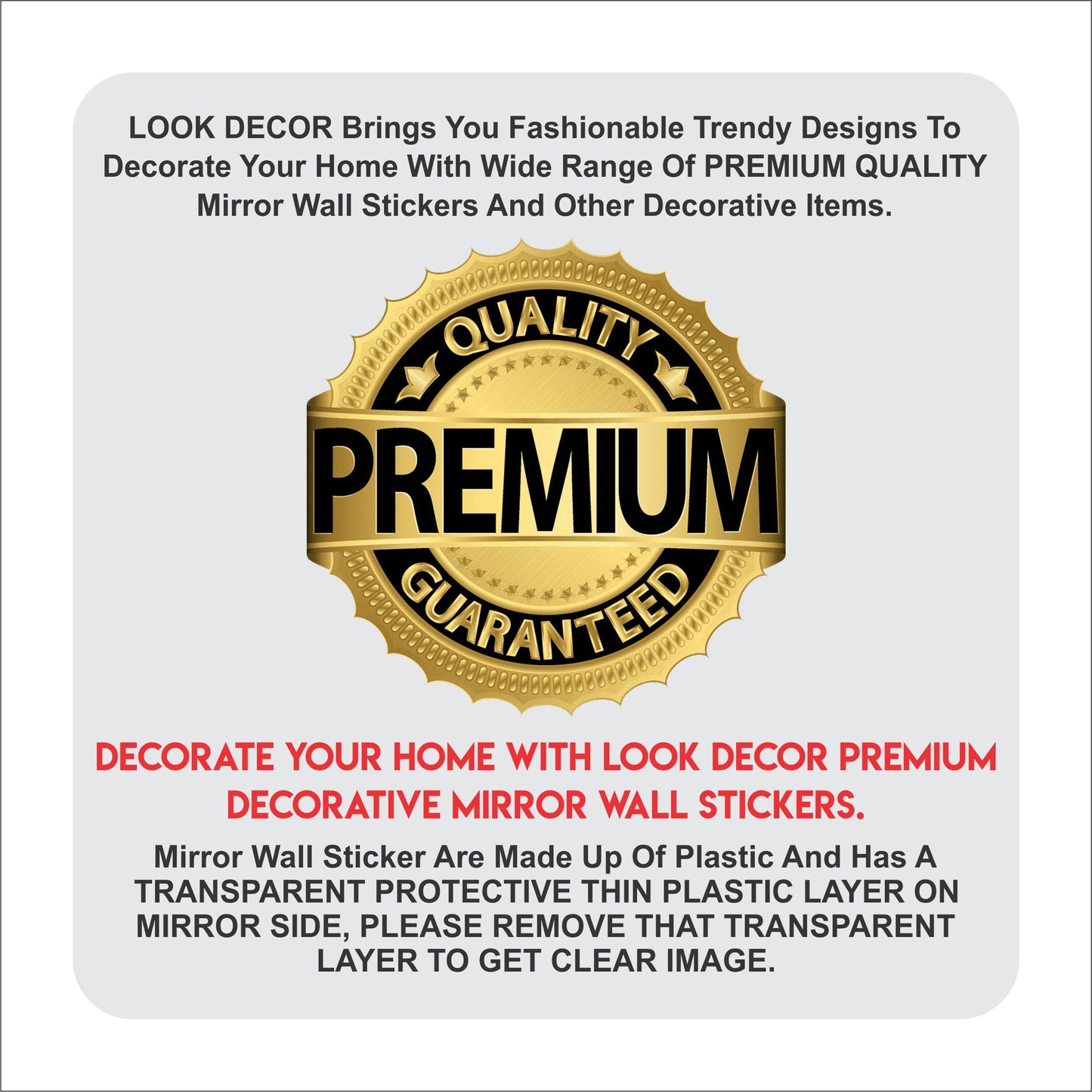 3D Geometric Mirror Wall Stickers – Acrylic Square Set