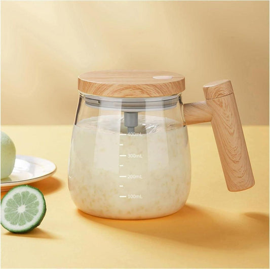 Electric Coffee Mixing Cup – Stylish 400ml Glass Mug