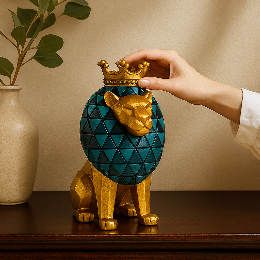 The Golden throned lion