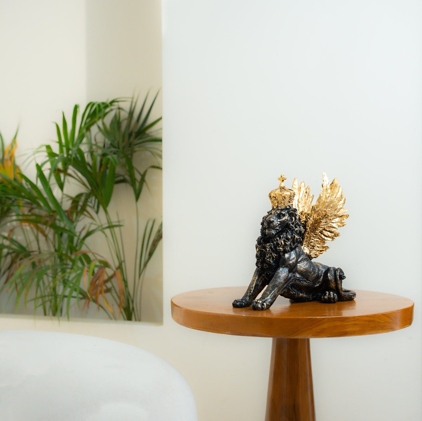 Powerful Winged Lion Statue