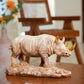 Golden-Horn Rhino Statue